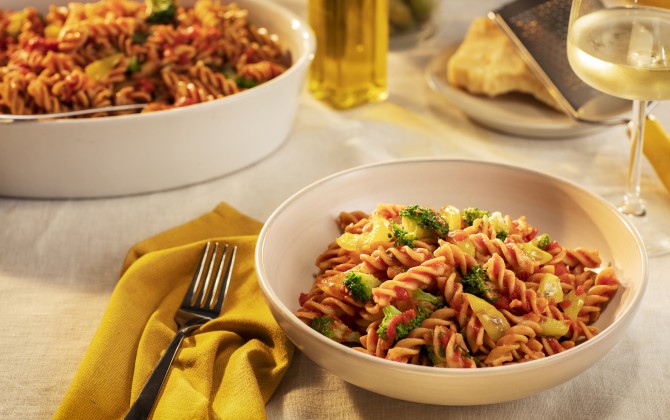 Recept Fusilli Sugocasa Broccoli Paprika Grand'Italia